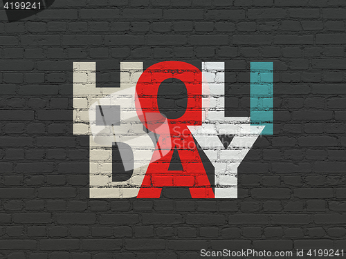 Image of Tourism concept: Holiday on wall background