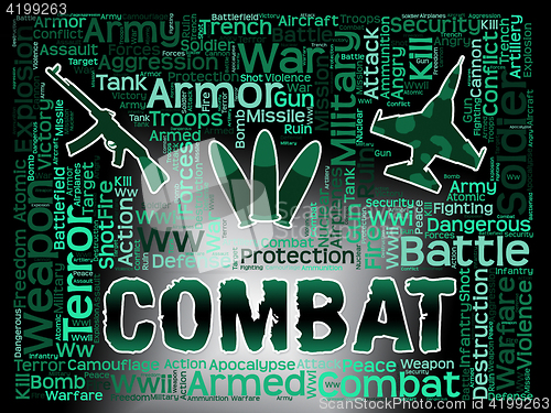 Image of Combat Words Shows Battles Conflicts And Fights