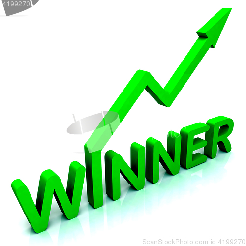 Image of Winner Word Shows Successes And Victory