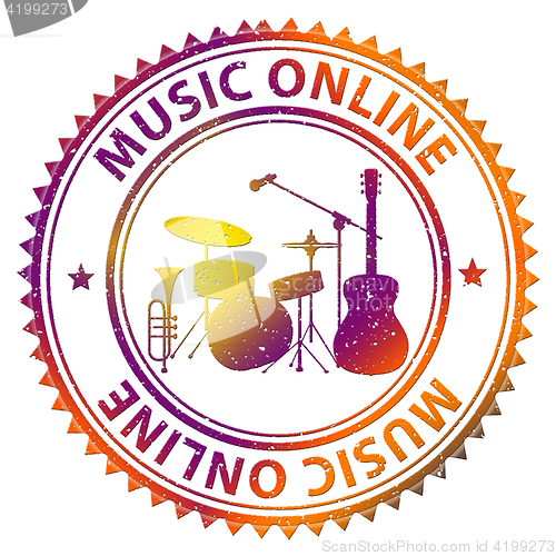Image of Music Online Indicates Web Site And Acoustic