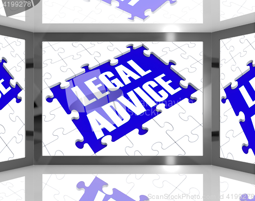 Image of Legal Advice On Screen Showing Legal Consultation