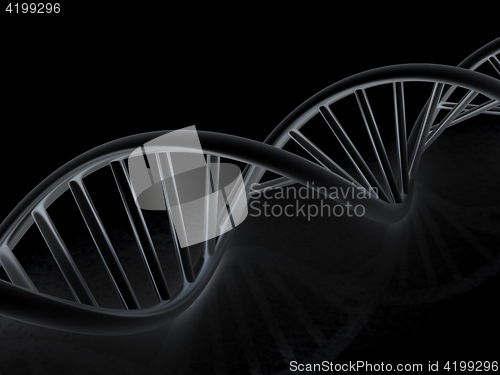 Image of DNA structure model. 3d illustration