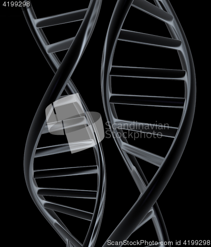 Image of DNA structure model. 3d illustration