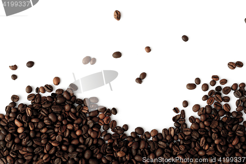 Image of coffee grains,abstract, dark