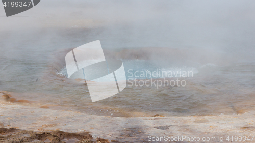 Image of The famous Strokkur Geyser - Iceland - Close-up