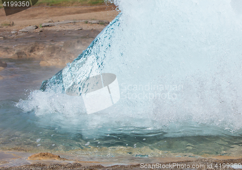 Image of The famous Strokkur Geyser - Iceland - Close-up