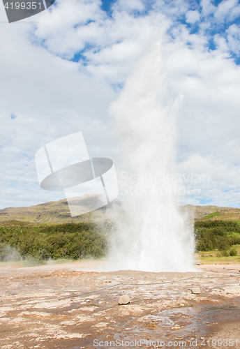 Image of Strokkur eruption in the Geysir area, Iceland