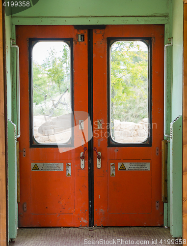 Image of Old empty train carriage