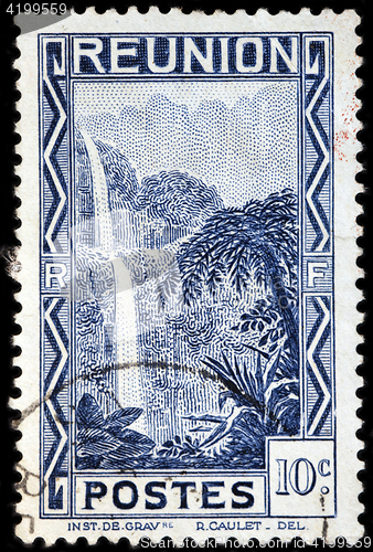 Image of Salazie Waterfall Stamp