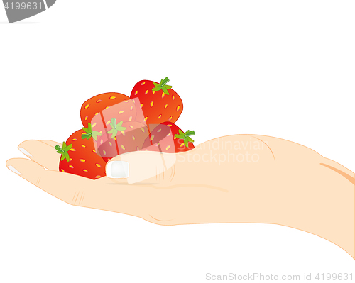 Image of Hand with berry