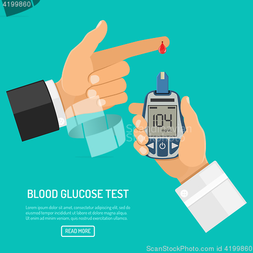 Image of blood glucose meter in hand