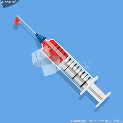 Image of plastic medical syringe icon