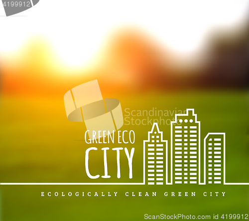Image of Ecologically clean green city.