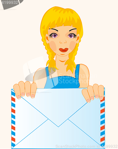 Image of Girl with envelope