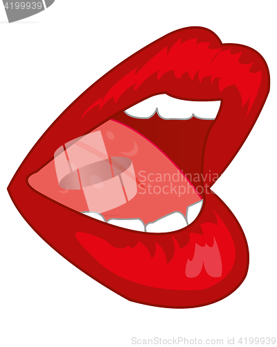 Image of Feminine lips and mouth