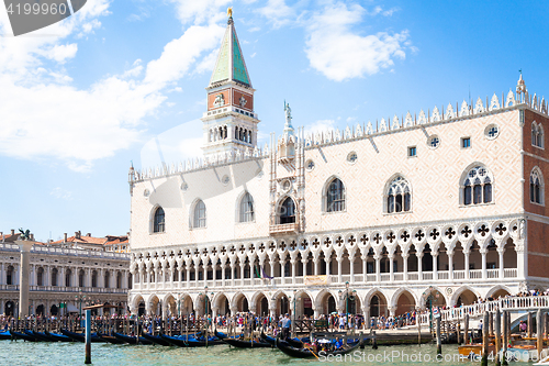 Image of VENICE, ITALY - JUNE 27, 2016: San Marco area full of turists