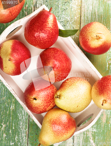 Image of Yellow and Red Pears