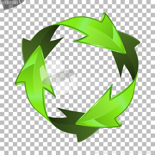 Image of 3D Recycling Symbol