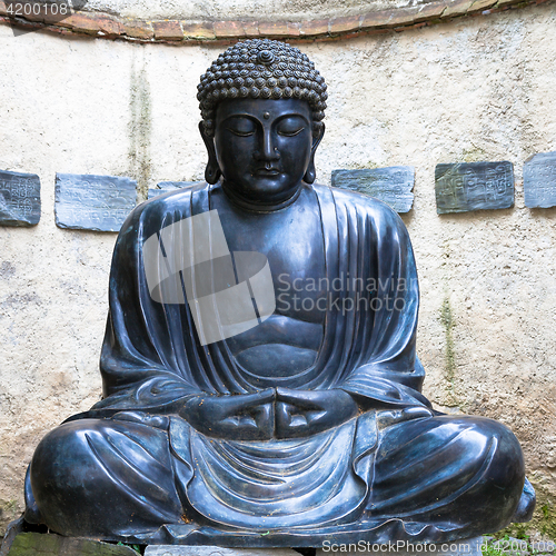 Image of Meditating Japanese Buddha Statue