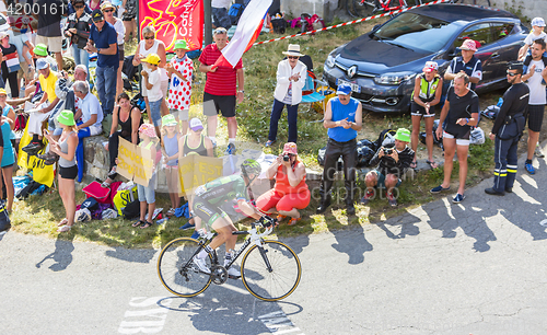 Image of The Cyclist Thomas Voeckler on Col du Glandon - Tour de France 2