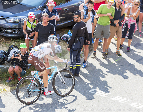 Image of The Cyclist Jan Bakelants on Col du Glandon - Tour de France 201