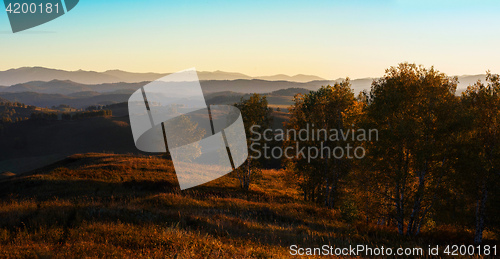 Image of Beauty sunset in the mountains