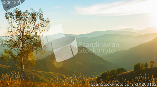 Image of Beauty dawn in the mountains