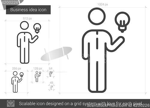 Image of Business idea line icon.