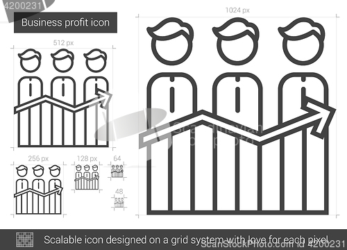 Image of Business profit line icon.