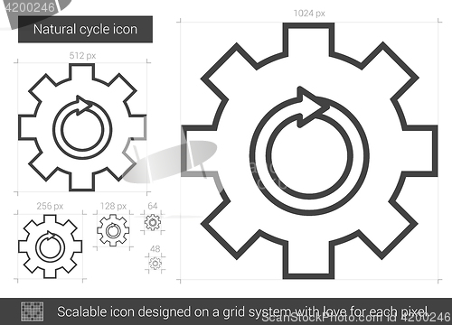 Image of Natural cycle line icon.