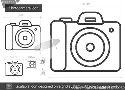 Image of Photocamera line icon.