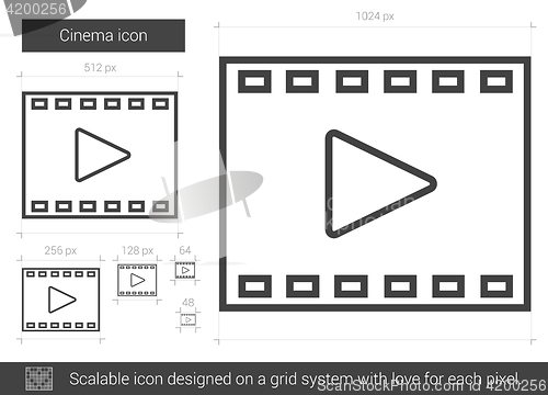Image of Cinema line icon.