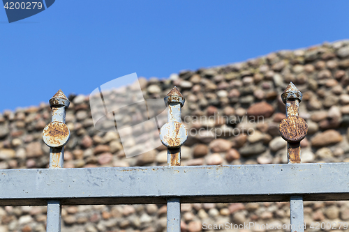 Image of part of the wall of the building