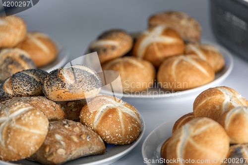 Image of Freshly baked buns in the kitchen