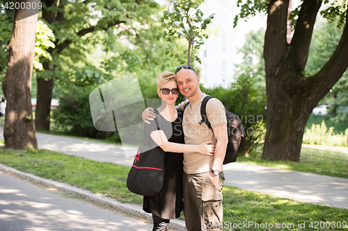 Image of portrait of a couple in the park