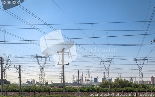 Image of High voltage electric station