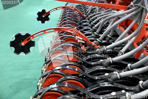 Image of Closeup photo of an agricultural watering equipment