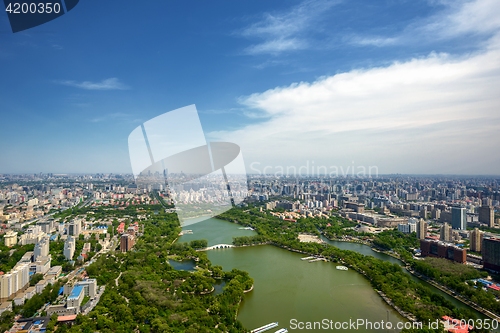 Image of Beijing from above aerial shot