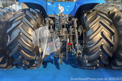 Image of Agricultural tractor back view