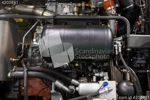 Image of Closeup photo of a clean motor block