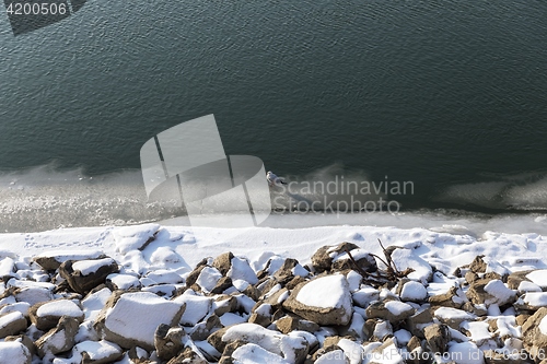 Image of Winter background texture with snow