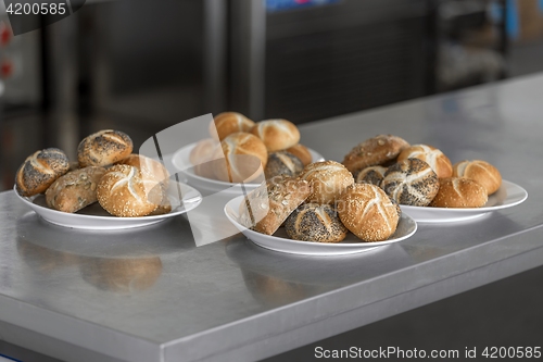 Image of Freshly baked buns in the kitchen