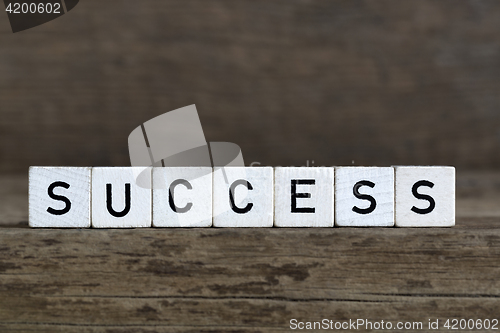 Image of Success, written in cubes    