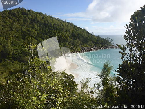 Image of Tropical panorama view, Praslin island, Seychelles