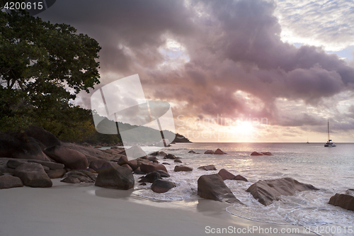 Image of Sunset at Anse Lazio, Seychelles