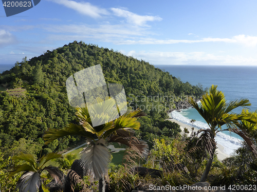 Image of Tropical panorama view, Praslin island, Seychelles
