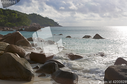 Image of Tropical beach view at Anse Lazio, Seychelles