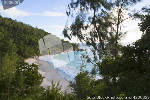 Image of Tropical panorama view, Praslin island, Seychelles