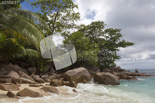 Image of Tropical beach view at Anse Lazio, Seychelles