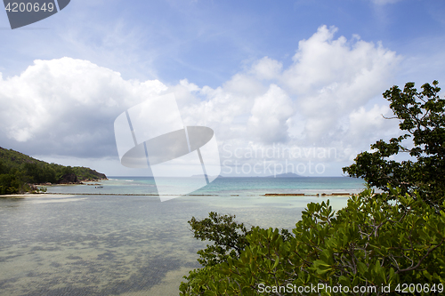 Image of Tropical coastline at Curieuse island, Seychelles